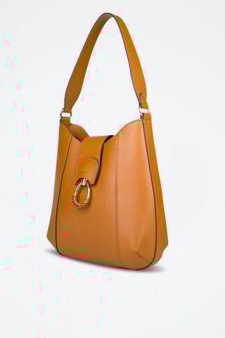 Leren Trendy Handtas Erica - Cognacbruin
