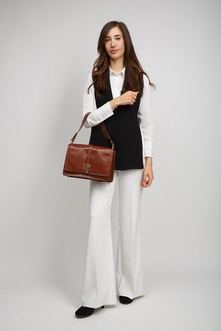 LerenTrendy Handtas Beatrice - Camel