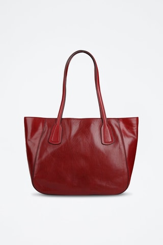 Leren Trendy Handtas Maddalena - Bordeauxrood