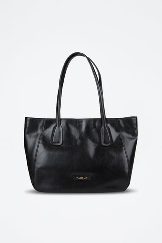 Leren Trendy Handtas Maddalena - Zwart