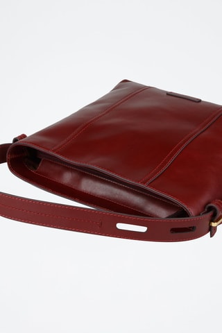 Leren Trendy Handtas Vigna Nuovo -- Bordeauxrood