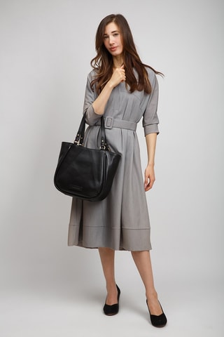 Leren Trendy Handtas Brigida - Zwart