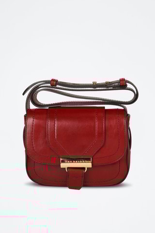 Leren Schoudertas Benedetta - Bordeauxrood