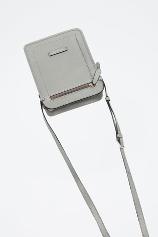 Bandolera de piel - Gris