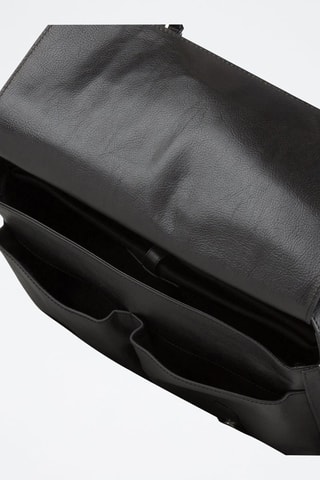 Bandolera de piel Cesare - Negro 