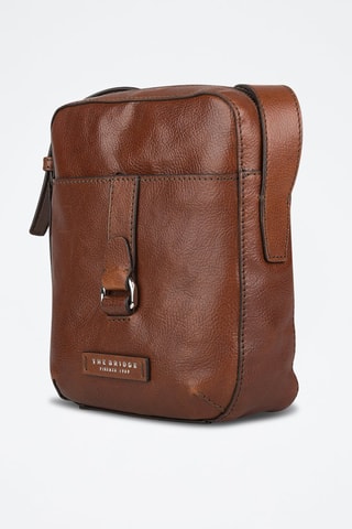 Bandolera de piel Cesare - Marrón 