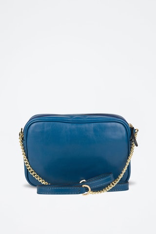 Leren Schoudertas Elettra - Donkerblauw