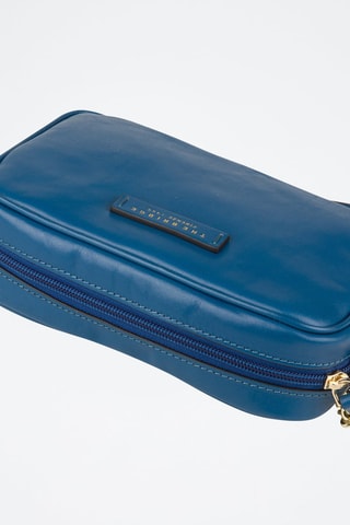 Leren Schoudertas Elettra - Donkerblauw