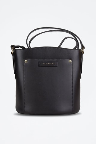 Bandolera de piel - Negro