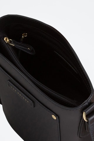 Bandolera de piel - Negro