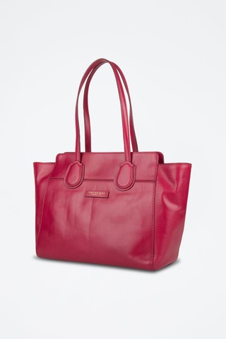 Bolso shopper de piel Elettra - Fucsia 