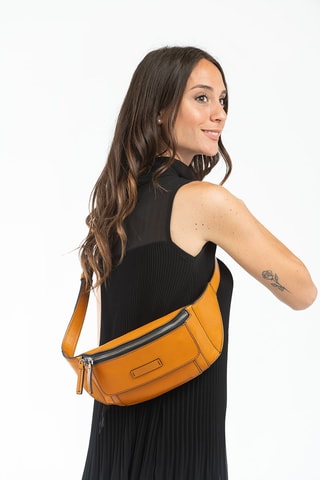 Riñonera de piel - Amarillo