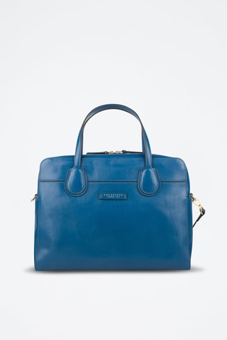 Maletín de piel Elettra - Azul oscuro 