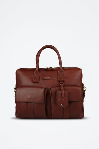 Maletín de piel Serristori - Camel