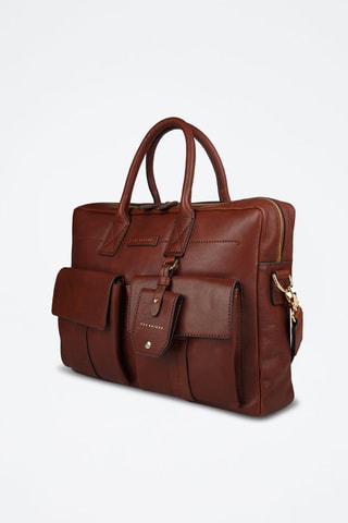 Maletín de piel Serristori - Camel