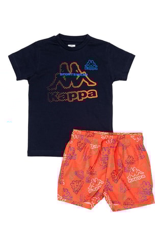 T-shirt en Short - Marineblauw en Oranje