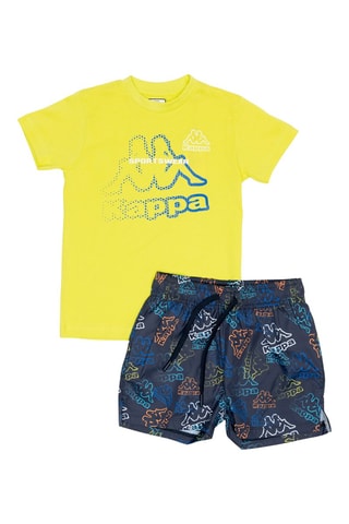 T-shirt en Short - Geel en Marineblauw