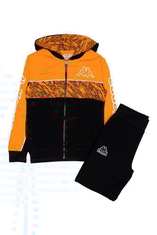 Set Sweater met Capuchon en Joggingbroek- Oranje en Zwart