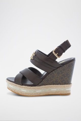 Sandalen met Sleehak Aylin - Bruin