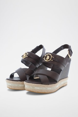 Sandalen met Sleehak Aylin - Bruin