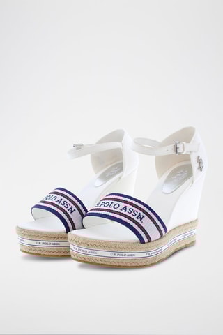 Sandalen met Sleehak Aylin - Wit