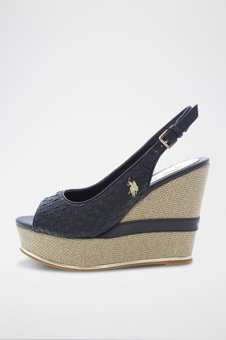 Sandalen met Sleehak Aylin - Zwart