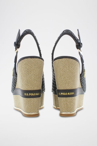 Sandalen met Sleehak Aylin - Zwart