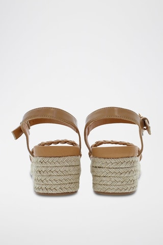 Sandalen met Sleehak Astrid - Camel en Beige