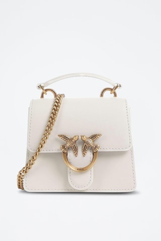 Borsa a tracolla in pelle - Bianco - Pinko