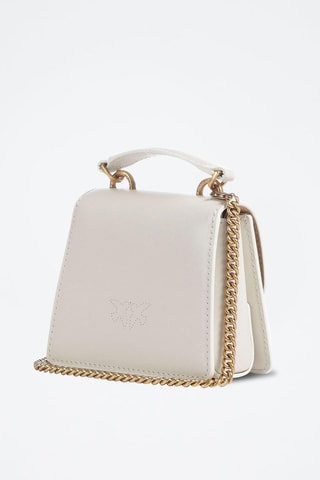 Borsa a tracolla in pelle - Bianco - Pinko