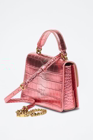 Borsa a mano in pelle Love One Top Handle Mini - Rosa