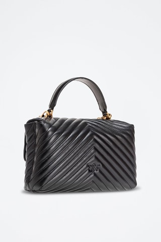 Borsa a mano in pelle - Nero e dorato