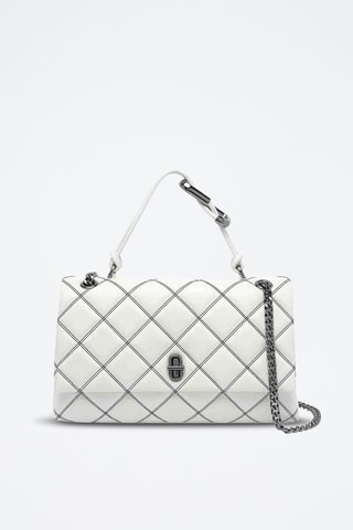 Borsa a mano in jeans The Bi-Color Quilted - Bianco  