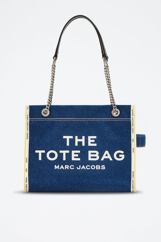 Borsa a spalla in jeans The Denim Chain - Cobalto