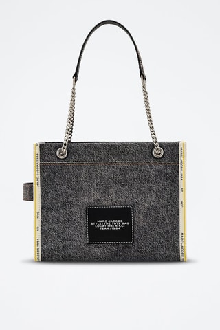 Borsa a spalla in jeans The Denim Chain - Nero 