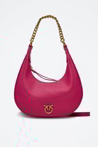 Borsa a spalla in pelle - Fucsia 