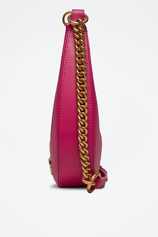 Borsa a spalla in pelle - Fucsia 