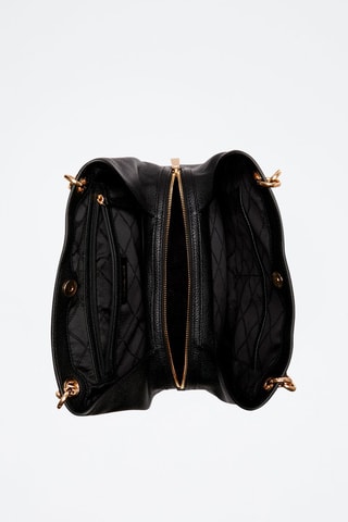 Borsa a spalla in pelle -  Nero