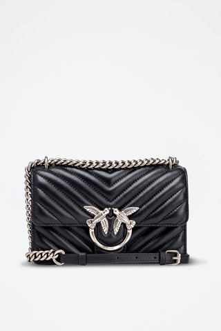 Borsa a tracolla in pelle di montone - Nero