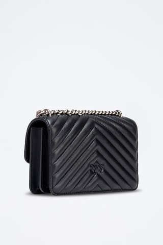 Borsa a tracolla in pelle di montone - Nero