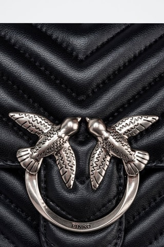 Borsa a tracolla in pelle di montone - Nero