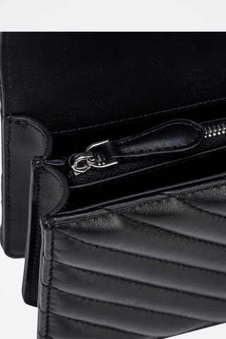 Borsa a tracolla in pelle di montone - Nero