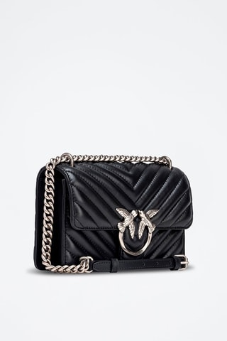 Borsa a tracolla in pelle di montone - Nero