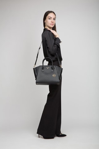 Borsa a tracolla in pelle - Nero