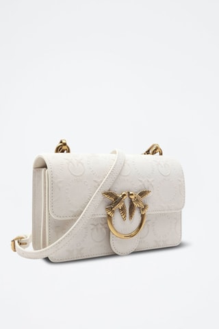 Borsa a tracolla in pelle Love Bon Bon - Bianco