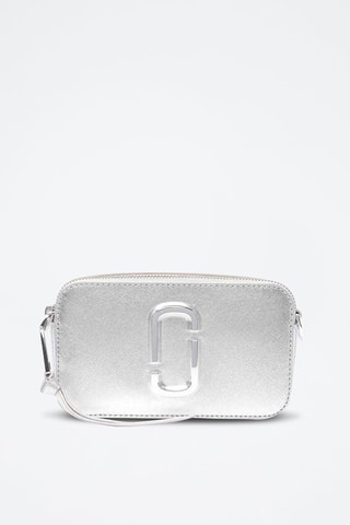 Borsa a tracolla in pelle The Metallic Snapshot - Argentato 