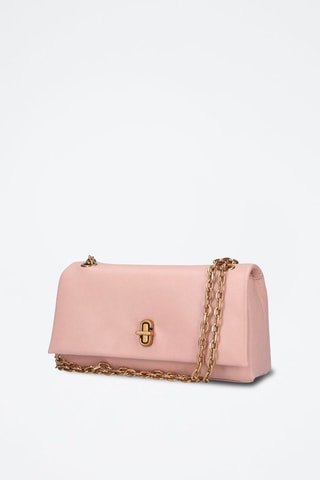 Borsa a tracolla in pelle The Dual Chain - Rosa cipria  