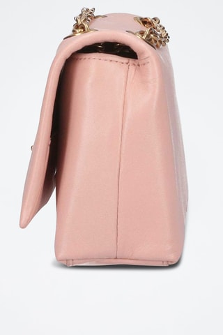 Borsa a tracolla in pelle The Dual Chain - Rosa cipria  