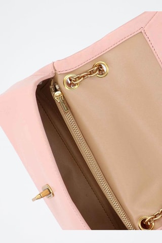 Borsa a tracolla in pelle The Dual Chain - Rosa cipria  