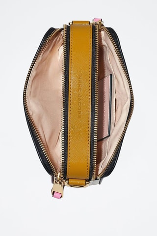 Borsa a tracolla in pelle The Snapshot - Salmone e bianco 